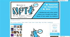 Desktop Screenshot of nicepapertoys.com